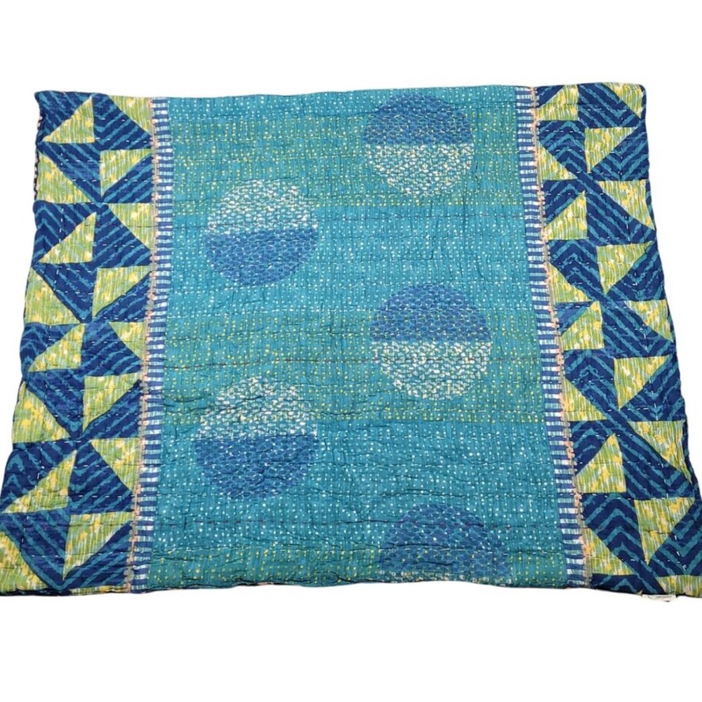 Anthropologie Retro Pattern Vendima Baby Blanket Quilt